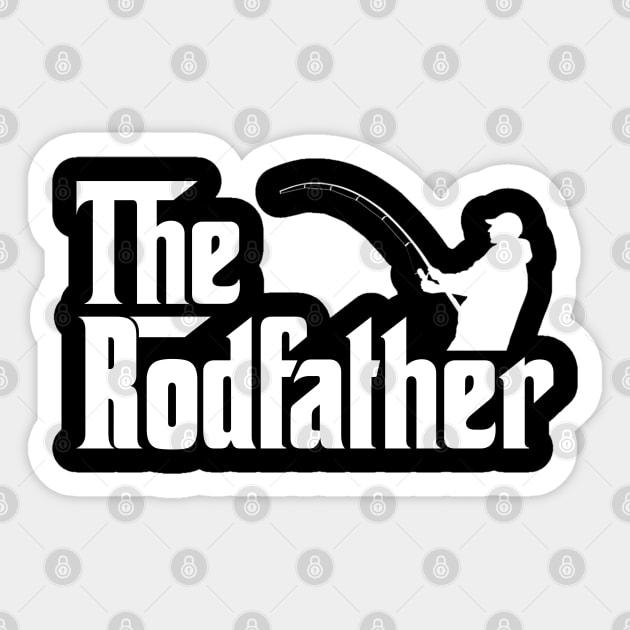 The Rodfather Fishing Sticker by DragonTees